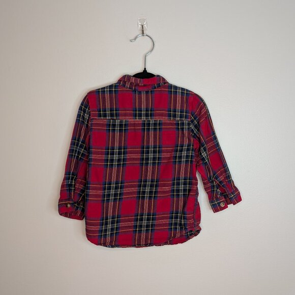 ❤️ 2 for 10 ❤️ H&M Red Plaid Long Sleeve Shirt - Picture 2 of 3